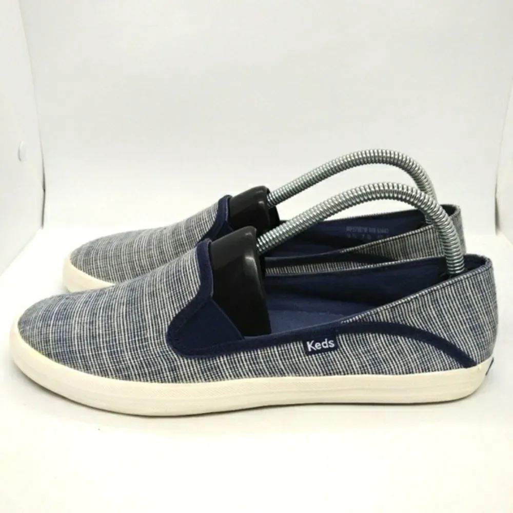 Keds Women's Casual Slip On Shoes Sneakers Size 9.5 Blue,‎ White